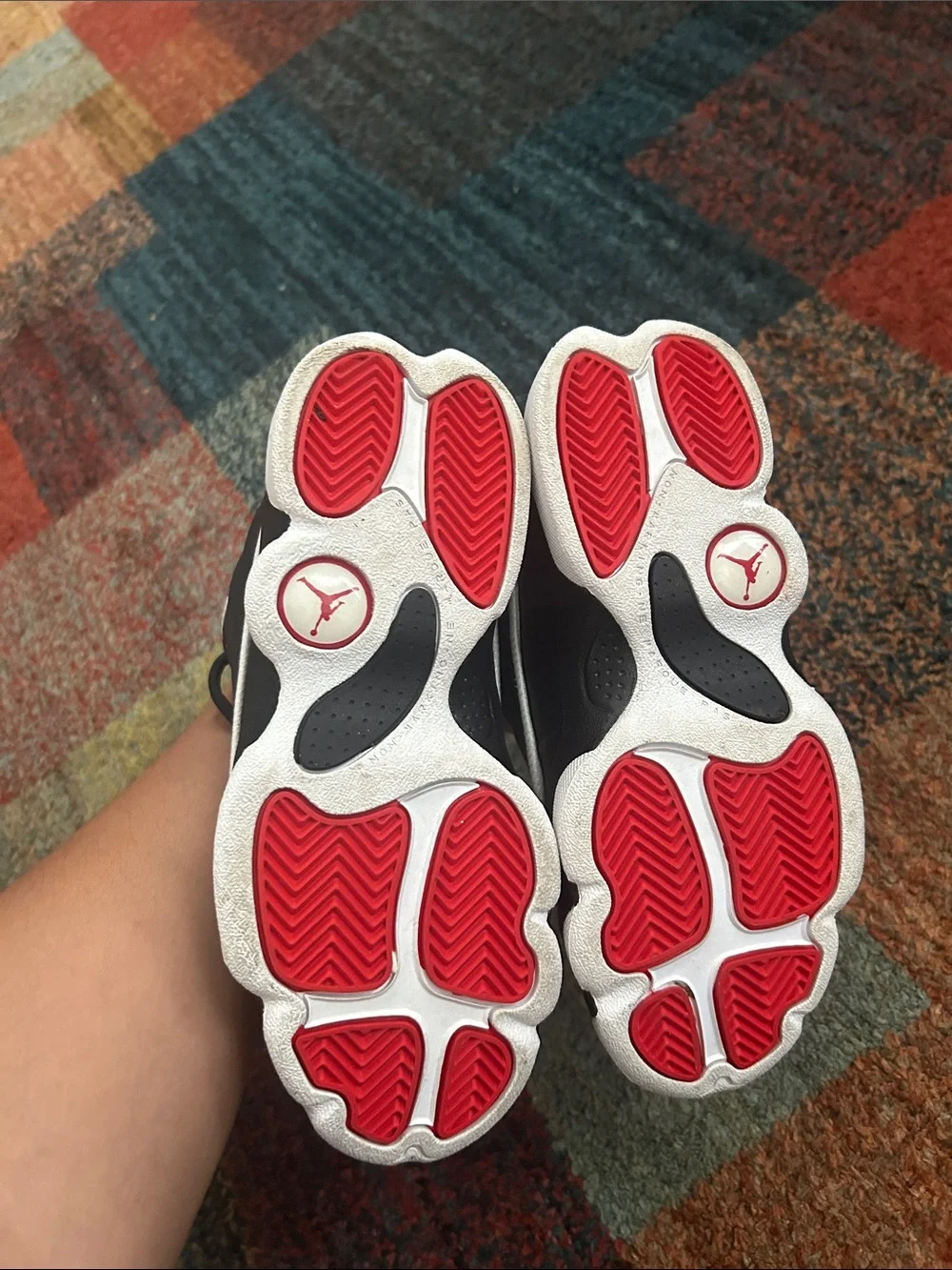 Jordan Kids Black White Red Sneakers
